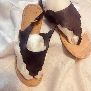 Laurent Conrad blue navy Leather Sandals